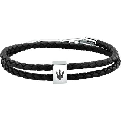 Maserati Braccialetto Jm226ave Silver / Black One Size Maserati Braccialetto Jm226ave Silver / Black One Size