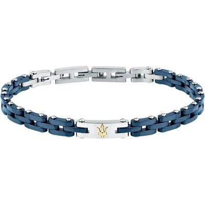 Maserati Braccialetto Jm25atz65 Silver / Gold / Blue One Size Maserati Braccialetto Jm25atz65 Silver / Gold / Blue One Size