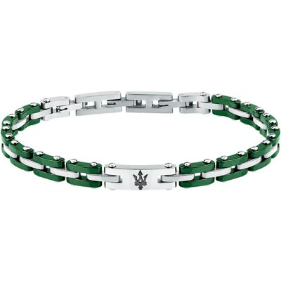 Maserati Braccialetto Jm25atz66 Gunmetal / Green One Size Maserati Braccialetto Jm25atz66 Gunmetal / Green One Size