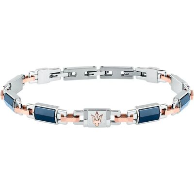 Maserati Braccialetto Jm25atz67 Silver / Rose Gold / Blue One Size Maserati Braccialetto Jm25atz67 Silver / Rose Gold / Blue One Size