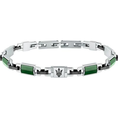 Maserati Braccialetto Jm25atz68 Gunmetal / Green One Size Maserati Braccialetto Jm25atz68 Gunmetal / Green One Size
