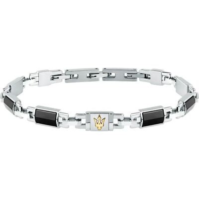Maserati Braccialetto Jm25atz69 Silver / Gold / Black One Size Maserati Braccialetto Jm25atz69 Silver / Gold / Black One Size