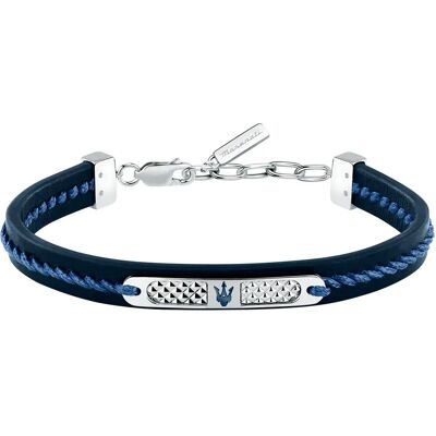 Maserati Braccialetto Jm525ave30 Silver / Blue / Black One Size Maserati Braccialetto Jm525ave30 Silver / Blue / Black One Size