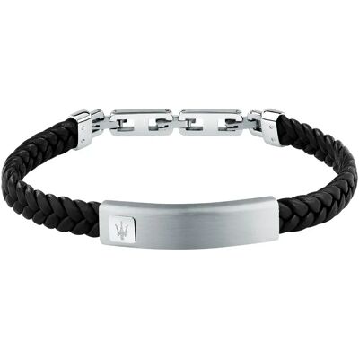 Maserati Braccialetto Jm525ave3 Silver / Black One Size Maserati Braccialetto Jm525ave3 Silver / Black One Size