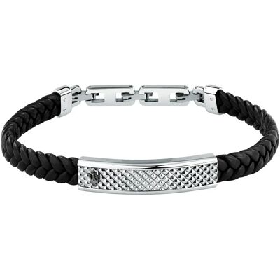 Maserati Braccialetto Jm525ave36 Silver / Black One Size Maserati Braccialetto Jm525ave36 Silver / Black One Size