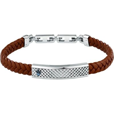 Maserati Braccialetto Jm525ave37 Silver / Blue / Brown One Size Maserati Braccialetto Jm525ave37 Silver / Blue / Brown One Size