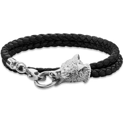 Police Braccialetto Savage Animalia Silver / Black One Size Police Braccialetto Savage Animalia Silver / Black One Size