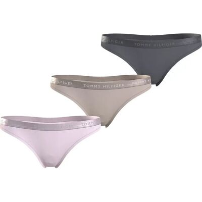 Tommy Hilfiger Tanga Everyday Luxe 3 Unità Light Pink / Cash Creme / Fossil S Tommy Hilfiger Tanga Everyday Luxe 3 Unità Light Pink / Cash Creme / Fossil S