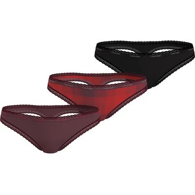 Calvin Klein Tanga 000qd5151e 3 Unità Tawny Prt / Gradient Check Rouge / Black L Calvin Klein Tanga 000qd5151e 3 Unità Tawny Prt / Gradient Check Rouge / Black L