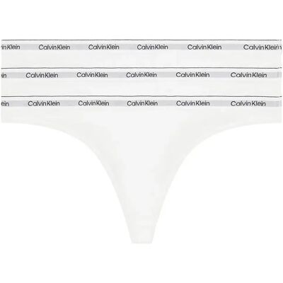 Calvin Klein Tanga 000qd5209e 3 Unità White / White / White 3XL Calvin Klein Tanga 000qd5209e 3 Unità White / White / White 3XL