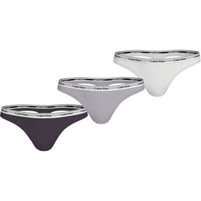 Calvin Klein Tanga 000qd5209e 3 Unità Nightshade / Lilac Sugar / White L Calvin Klein Tanga 000qd5209e 3 Unità Nightshade / Lilac Sugar / White L