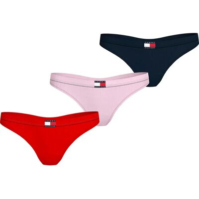Tommy Hilfiger Tanga Uw0uw0561 3 Unità Primary Red / Light Pink / Navy S Tommy Hilfiger Tanga Uw0uw0561 3 Unità Primary Red / Light Pink / Navy S