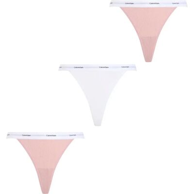 Calvin Klein Tanga String 3 Unità Subdued / White / Subdued M Calvin Klein Tanga String 3 Unità Subdued / White / Subdued M