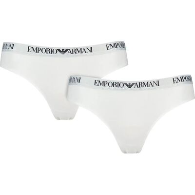 Emporio Armani Slip Da Donna Ew0000_af13033 2 Unità White / White M Emporio Armani Slip Da Donna Ew0000_af13033 2 Unità White / White M