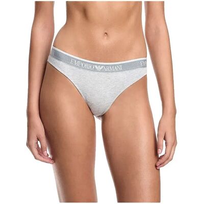 Emporio Armani Slip Da Donna Iconic Logoband Brazilian 2 Unità Grey Melange / Grey Melange XS Emporio Armani Slip Da Donna Iconic Logoband Brazilian 2 Unità Grey Melange / Grey Melange XS