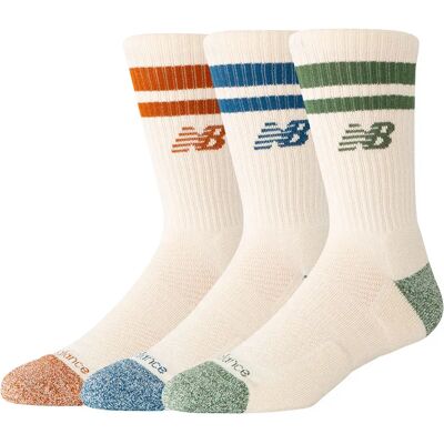 New Balance Calzini Crew Active Lifestyle Striped Assortito Assorted 3 Colors EU 35-38 New Balance Calzini Crew Active Lifestyle Striped Assortito Assorted 3 Colors EU 35-38