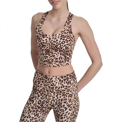 DKNY Reggiseno Racerback Long Line Roar Whsky Beige S DKNY Reggiseno Racerback Long Line Roar Whsky Beige S