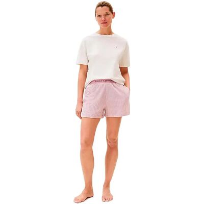 Tommy Hilfiger Pigiama A Maniche Corte Uw0uw05760 Ivory / Mystictic Orchidhid L Tommy Hilfiger Pigiama A Maniche Corte Uw0uw05760 Ivory / Mystictic Orchidhid L