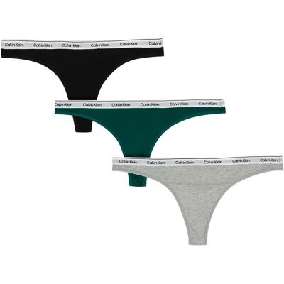 Calvin Klein Tanga 000qd5209e 3 Unità Black / Heather Grey / Turf L Calvin Klein Tanga 000qd5209e 3 Unità Black / Heather Grey / Turf L