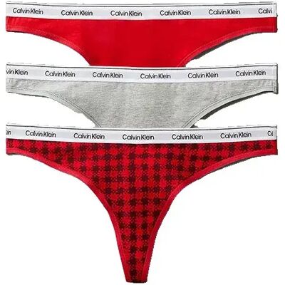 Calvin Klein Tanga 000qd5209e 3 Unità Blotched Plaid / Adrenaline Rush / Black L Calvin Klein Tanga 000qd5209e 3 Unità Blotched Plaid / Adrenaline Rush / Black L