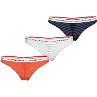 Tommy Hilfiger Tanga Uw0uw05532 3 Unità Orange XL Tommy Hilfiger Tanga Uw0uw05532 3 Unità Orange XL