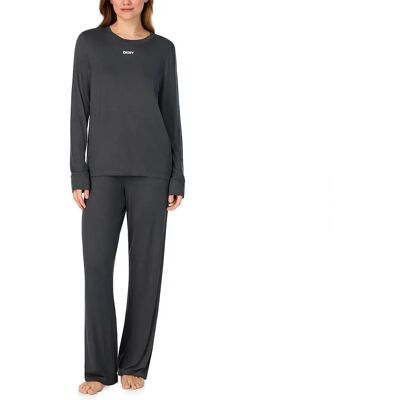 DKNY Pigiama A Maniche Lunghe Yi80092 Charcoal L DKNY Pigiama A Maniche Lunghe Yi80092 Charcoal L