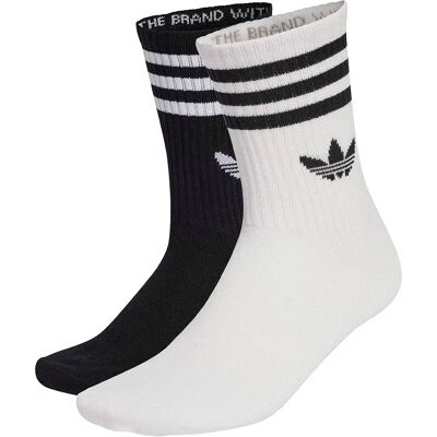Adidas Originals Calzini Crew 3 Stripes 10 Unità White / Black EU 46-48 Adidas Originals Calzini Crew 3 Stripes 10 Unità White / Black EU 46-48
