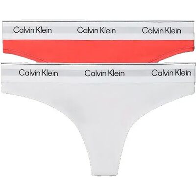 Calvin Klein Tanga Lv00qf883 2 Unità White / Cradle Pink L Calvin Klein Tanga Lv00qf883 2 Unità White / Cradle Pink L