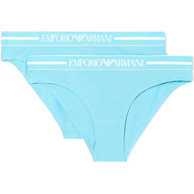 Emporio Armani Slip Da Donna Ew00003_af19023 2 Unità Aqua / Aqua XS Emporio Armani Slip Da Donna Ew00003_af19023 2 Unità Aqua / Aqua XS