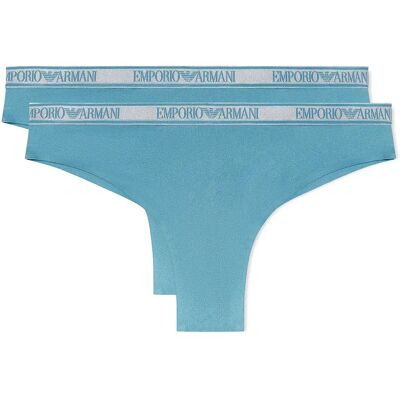 Emporio Armani Slip Da Donna Ew0000_af19028 Brazilian 2 Unità Aqua / Aqua XS Emporio Armani Slip Da Donna Ew0000_af19028 Brazilian 2 Unità Aqua / Aqua XS