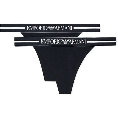 Emporio Armani Tanga Ew00005_af19023 2 Unità Black / Black L Emporio Armani Tanga Ew00005_af19023 2 Unità Black / Black L