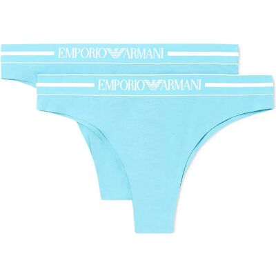 Emporio Armani Slip Da Donna Ew00006_af19023 Brazilian 2 Unità Aqua / Aqua XS Emporio Armani Slip Da Donna Ew00006_af19023 Brazilian 2 Unità Aqua / Aqua XS
