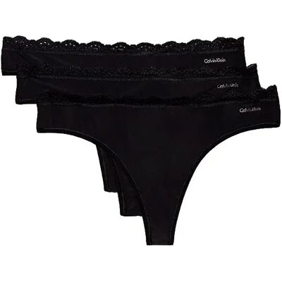 Calvin Klein Tanga Lv00qd5300 3 Unità Black / Black / Black S Calvin Klein Tanga Lv00qd5300 3 Unità Black / Black / Black S