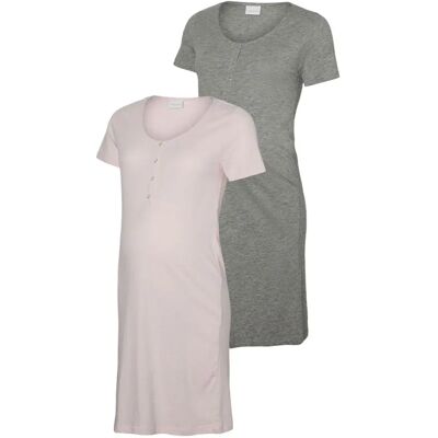 Mamalicious Camicia Da Notte A Maniche Corte Mira Materinty 2 Unità Chalk Pink / Light Grey Melange L Mamalicious Camicia Da Notte A Maniche Corte Mira Materinty 2 Unità Chalk Pink / Light Grey Melange L