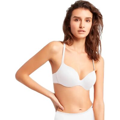 Gisela Reggiseno Classic Continuous Cup Recycled Microfiber White 105 Gisela Reggiseno Classic Continuous Cup Recycled Microfiber White 105