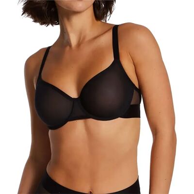 DKNY Reggiseno Sheers Unlined Demi Black 36 DKNY Reggiseno Sheers Unlined Demi Black 36