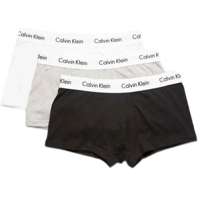 Calvin Klein Boxers 0000u266g Low Rise 3 Unità White / Gray / Black M Calvin Klein Boxers 0000u266g Low Rise 3 Unità White / Gray / Black M