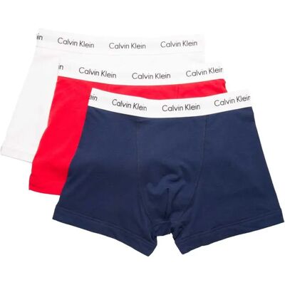 Calvin Klein Boxers 0000u2662g Trunk 3 Unità Blue / Red / White XL Calvin Klein Boxers 0000u2662g Trunk 3 Unità Blue / Red / White XL