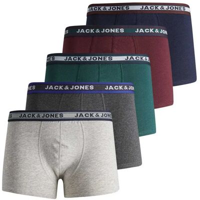 Jack & Jones Boxers Oliver 5 Unità Dark Grey Melange / Detail Sea Moss / Port Royal / Navy Blazer / Light Grey Melange XL Jack & Jones Boxers Oliver 5 Unità Dark Grey Melange / Detail Sea Moss / Port Royal / Navy Blazer / Light Grey Melange XL