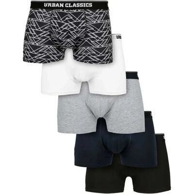 Urban Classics Boxers Tb17 5 Unità Tron / White / Grey / Navy / Black XL Urban Classics Boxers Tb17 5 Unità Tron / White / Grey / Navy / Black XL