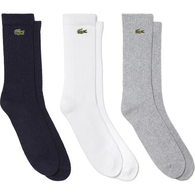 Lacoste Calzini Ra182-00 Argent Chine / White-Marine EU 39-42 Lacoste Calzini Ra182-00 Argent Chine / White-Marine EU 39-42