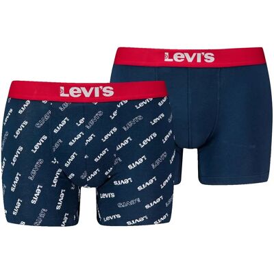 Levi´s Underwear Boxers Logo Organic Co 2 Unità Blue / White / Red S Levi´s Underwear Boxers Logo Organic Co 2 Unità Blue / White / Red S