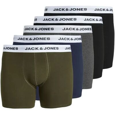 Jack & Jones Boxers Basic Trunk Plus Size 5 Unità Forest Night / Navy Blazer / Dgm / Black / Black 4XL Jack & Jones Boxers Basic Trunk Plus Size 5 Unità Forest Night / Navy Blazer / Dgm / Black / Black 4XL