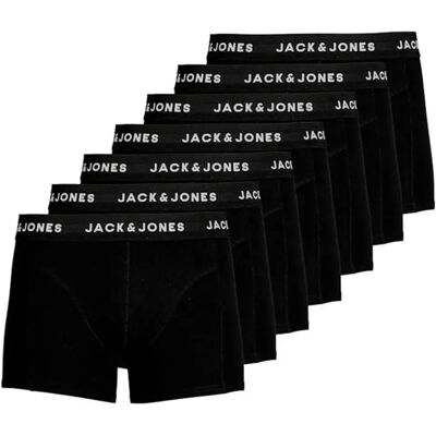 Jack & Jones Boxers Huey Trunk Plus Size 7 Unità Black 5XL Jack & Jones Boxers Huey Trunk Plus Size 7 Unità Black 5XL