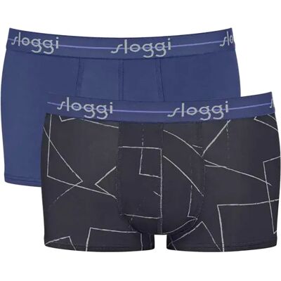 Sloggi Boxers Start Hipster 2 Unità Blue Combination S Sloggi Boxers Start Hipster 2 Unità Blue Combination S