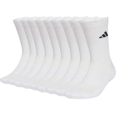 Adidas Calzini Crew Essentials Cushioned 10 Unità White / Black EU 43-45 Adidas Calzini Crew Essentials Cushioned 10 Unità White / Black EU 43-45