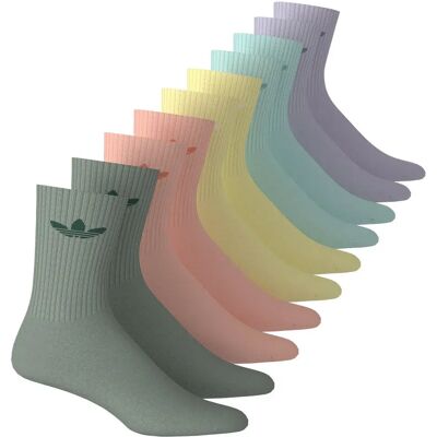 Adidas Originals Calzini Crew Og 10 Unità Silver Green / Glow Pink / Semi Flash Aqua EU 40-42 Adidas Originals Calzini Crew Og 10 Unità Silver Green / Glow Pink / Semi Flash Aqua EU 40-42