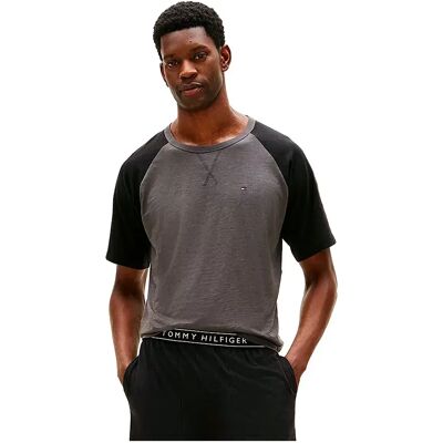Tommy Hilfiger Pigiama A Maniche Corte Um0um03808 Dark Ash / Black S Tommy Hilfiger Pigiama A Maniche Corte Um0um03808 Dark Ash / Black S
