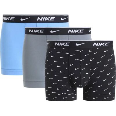Nike Boxers Nq00ke128 Trunk 3 Unità Swoosh Print / Cool Grey / Uni Blue L Nike Boxers Nq00ke128 Trunk 3 Unità Swoosh Print / Cool Grey / Uni Blue L