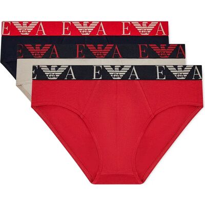 Emporio Armani Slip Em000258_af20668 3 Unità Nut / Armani Blue / Scooter S Emporio Armani Slip Em000258_af20668 3 Unità Nut / Armani Blue / Scooter S